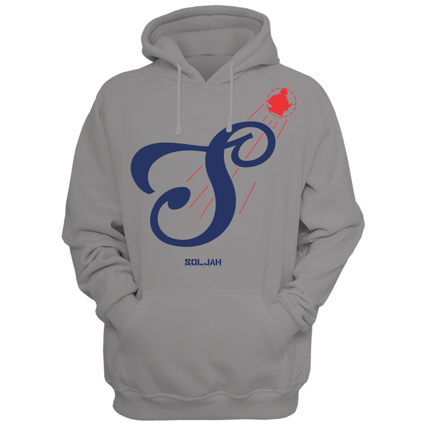 SolJah Script "S" - Gun Metal Gray Hoodie