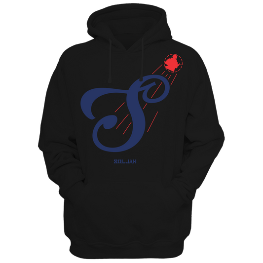 SolJah Script "S" - Stealth Black Hoodie