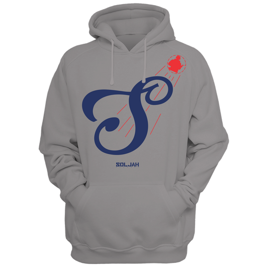 SolJah Script "S" - Gun Metal Gray Hoodie