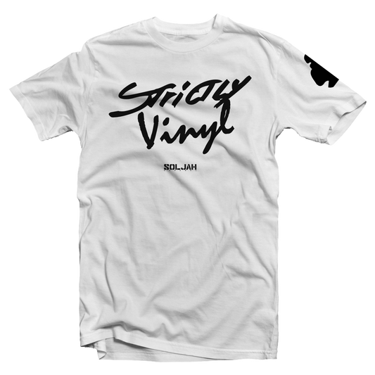 Strictly Vinyl - White Tee