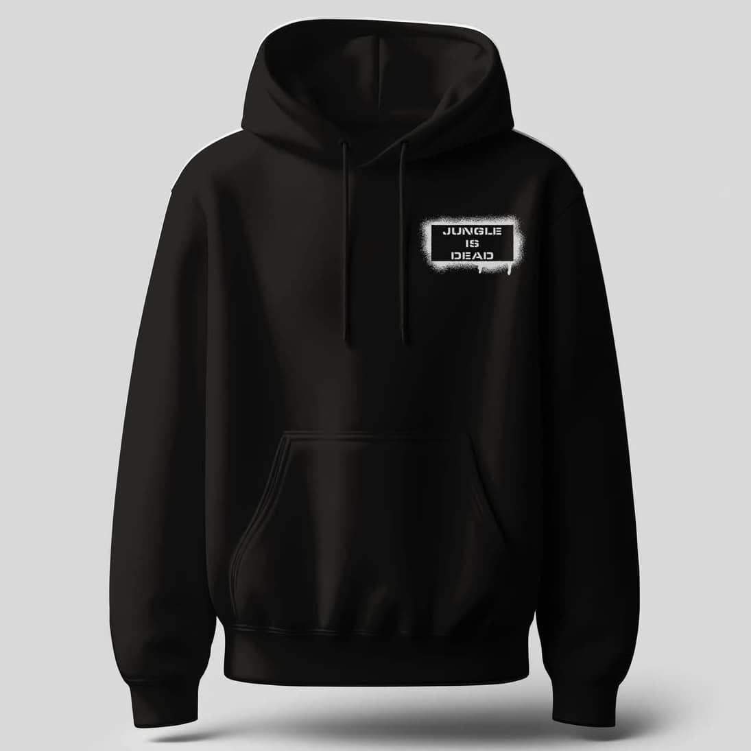 Jungle Is Dead - Stealth Black Hoodie